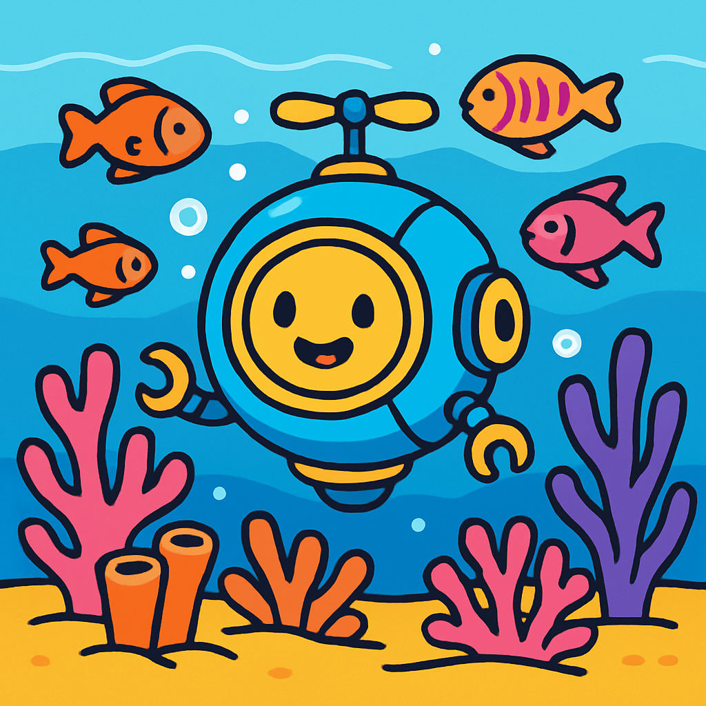 Underwater Robotics Adventure Paint by diamonds kits