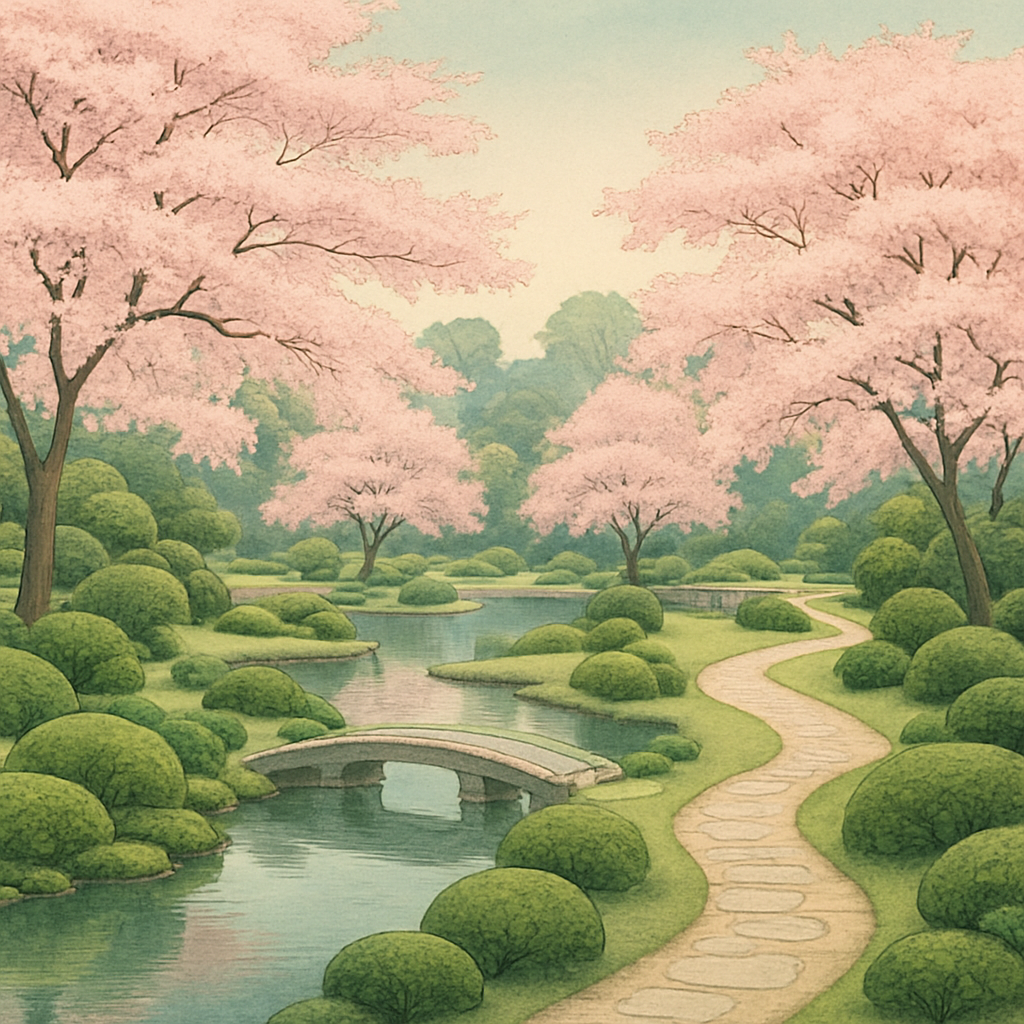 Shinjuku Gyoen National Garden Tokyo Japan Paint by diamonds art