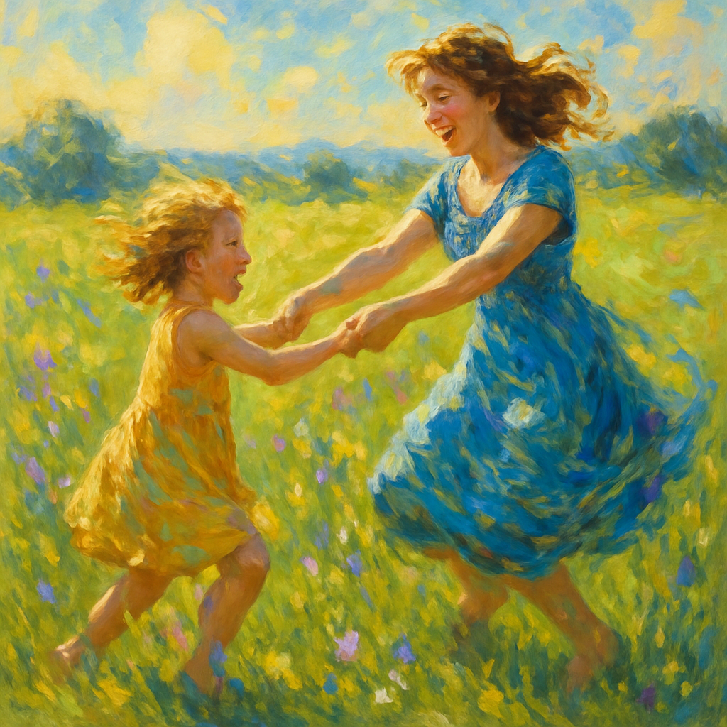 Dance Of Joy In Meadow Light Painting by diamonds kit