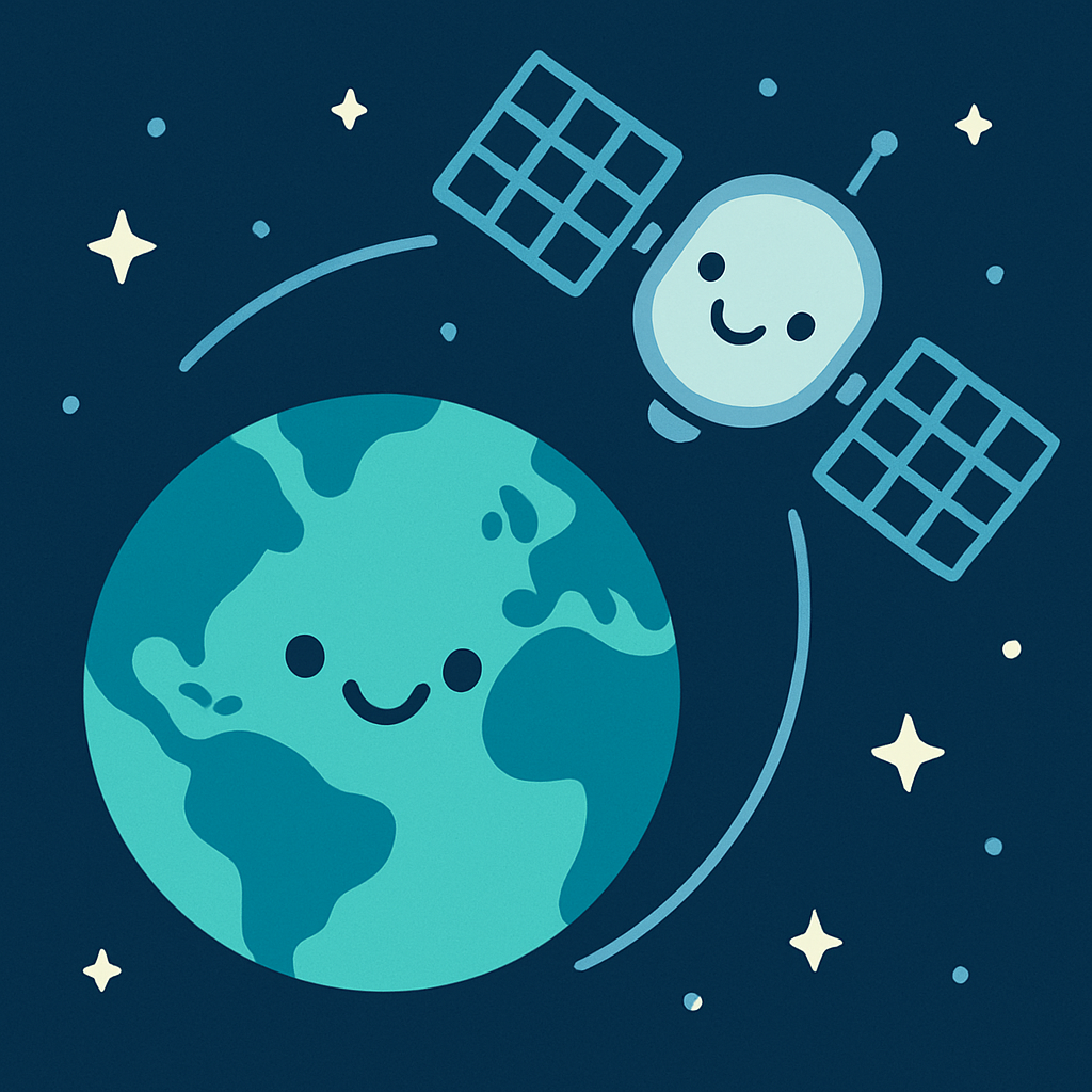 Satellite Friend Over Earth DIY paint by diamonds