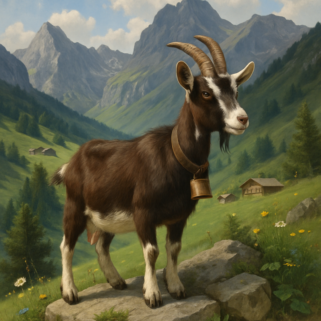Appenzeller Goat Switzerland Painting by diamonds kit