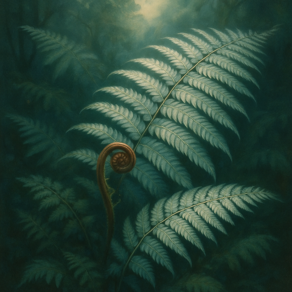 Silver Fern Cyathea Dealbata DIY paint by diamonds