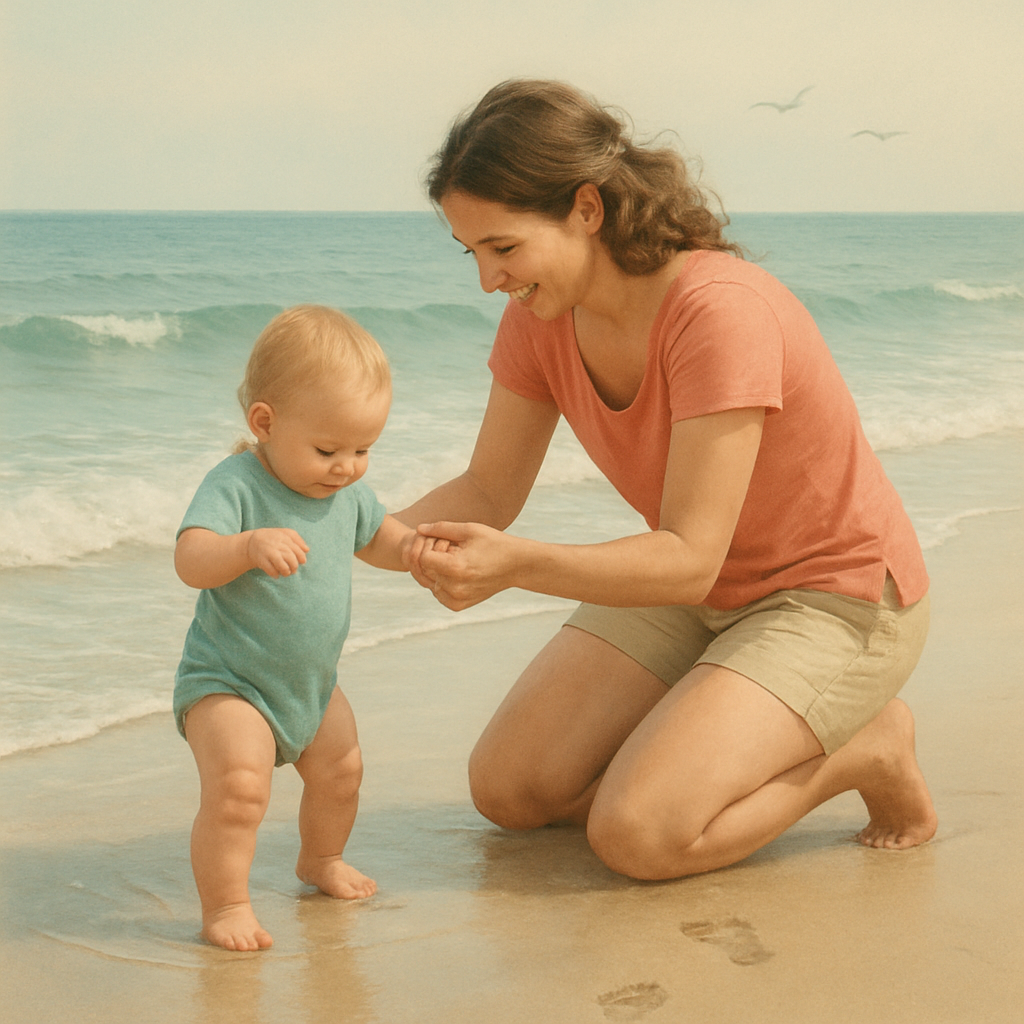 First Steps Along The Shore Painting by diamonds kit