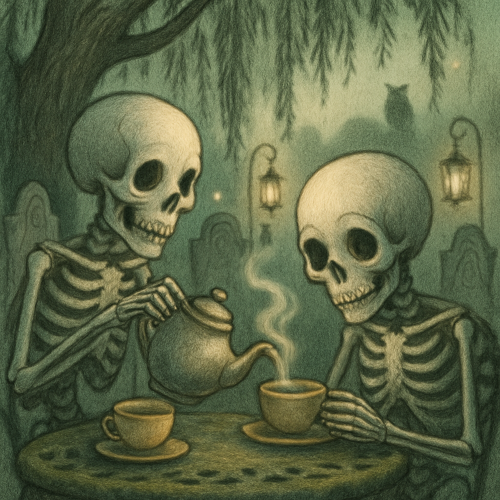 Cemetery Tea For Two paint by diamonds