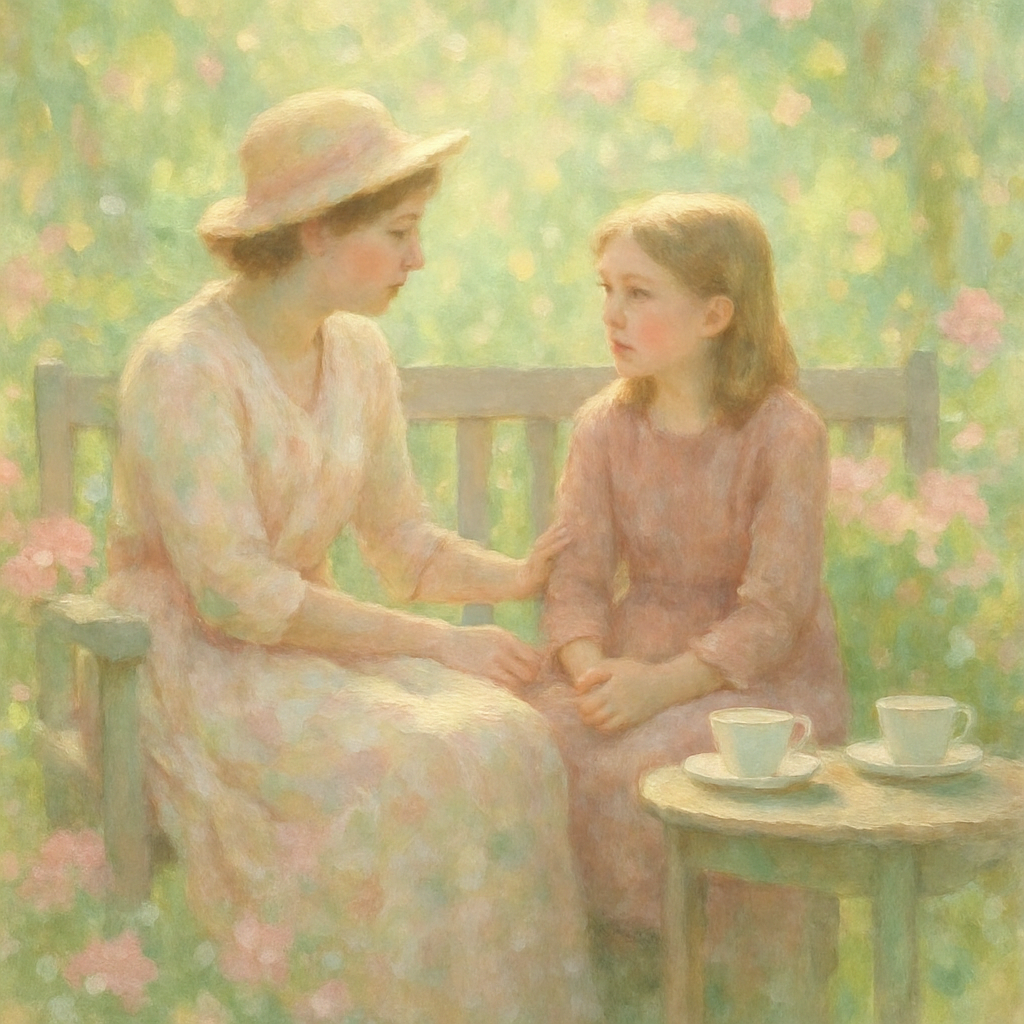 Garden Bench Conversations In Spring Paint by diamonds art
