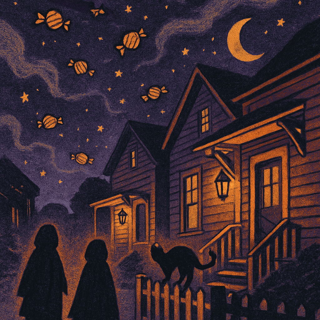 Halloween Trick Or Treat Night Drift Painting by diamonds kit