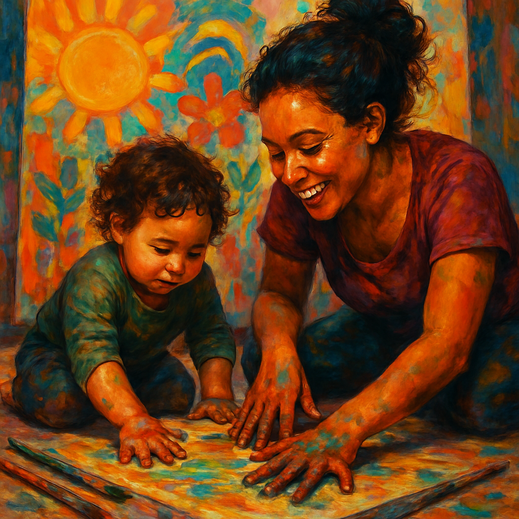 Canvas Of Hands Together DIY paint by diamonds