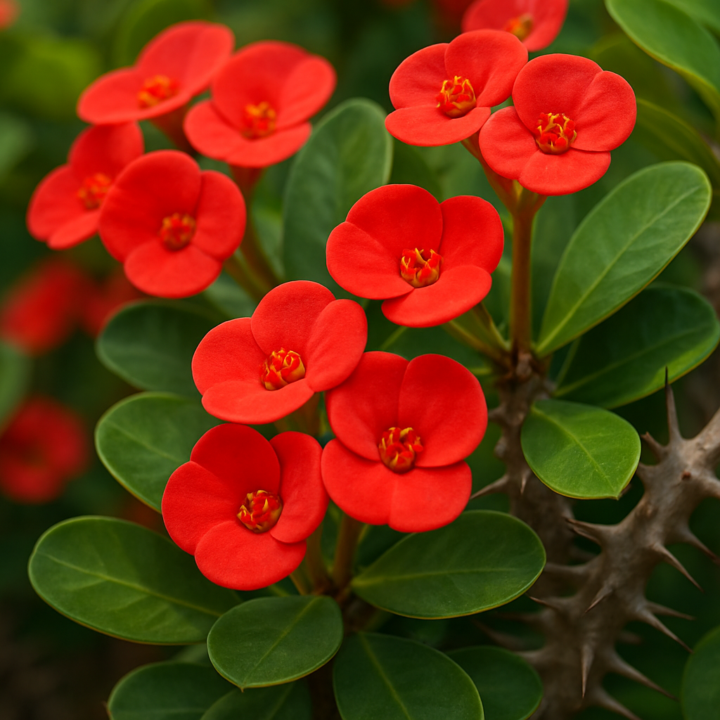 Euphorbia Milii (Crown Of Thorns) – Madagascar paint by diamond