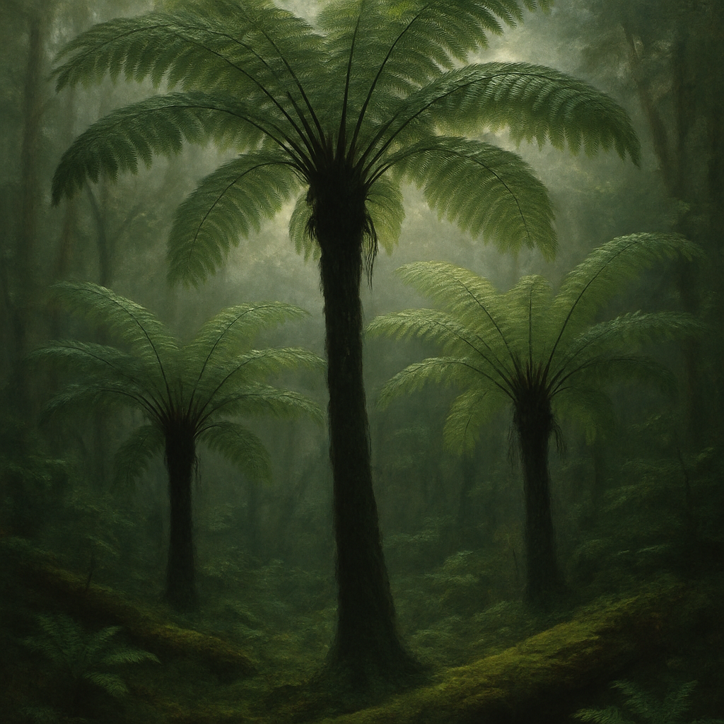 Black Tree Fern Cyathea Medullaris DIY paint by diamonds