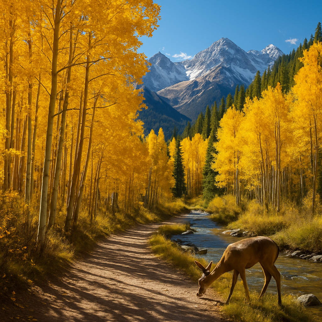 Autumn Aspen Grove In The Rocky Mountains diamonded painting kits