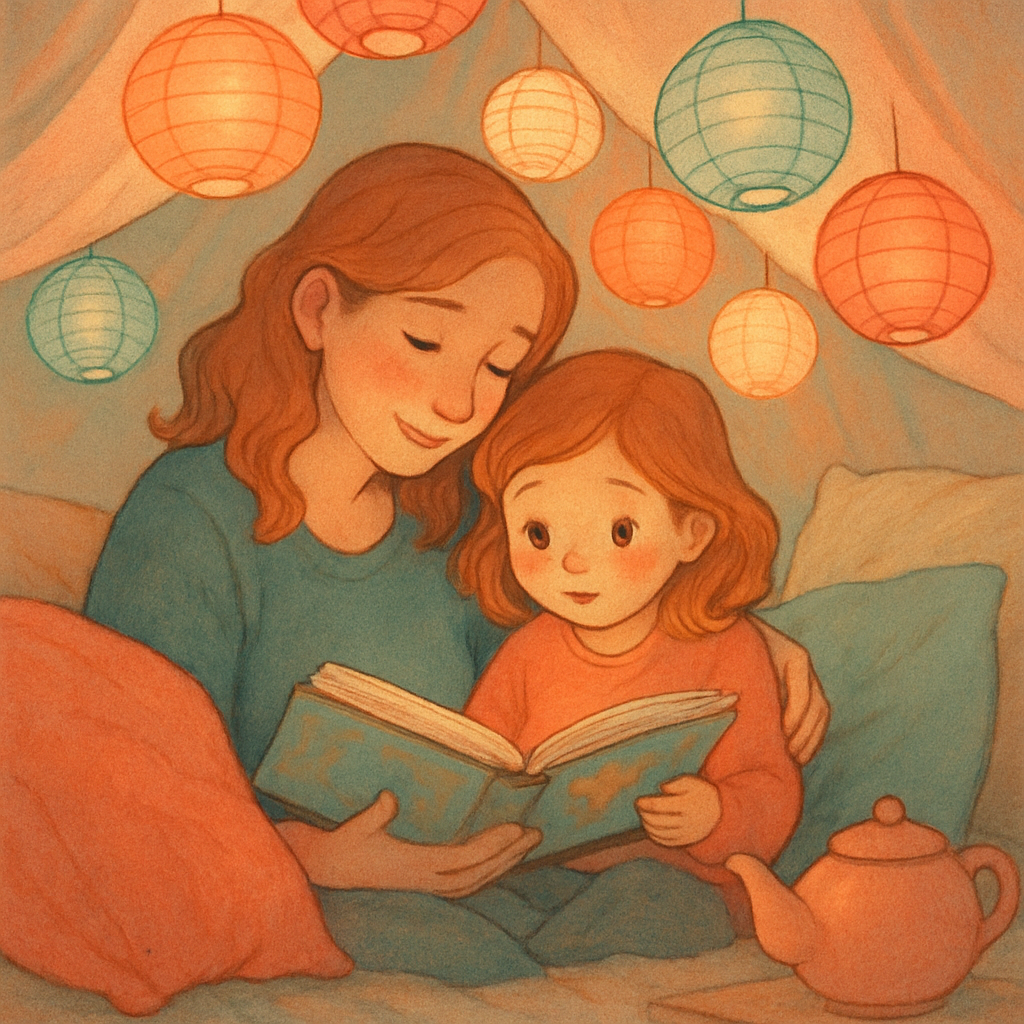 Storytime Under The Paper Lantern Canopy paint by color
