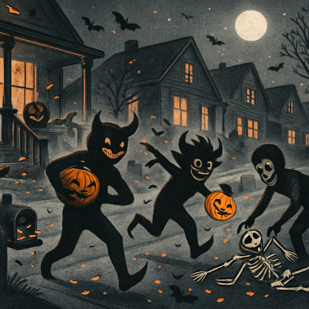 Suburban Midnight Trickster Parade Paint by diamonds art