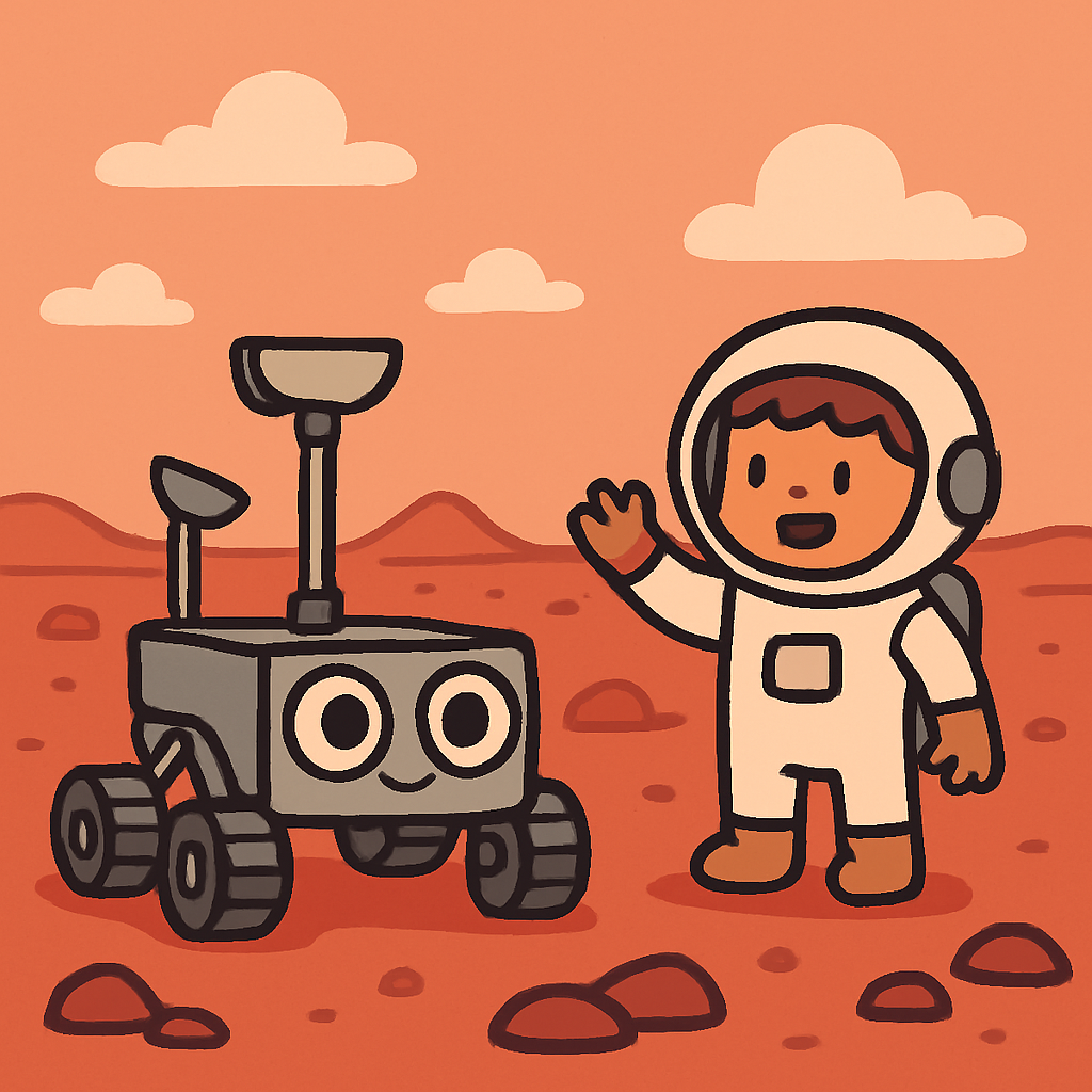 Mars Rover Playdate Paint by diamonds art