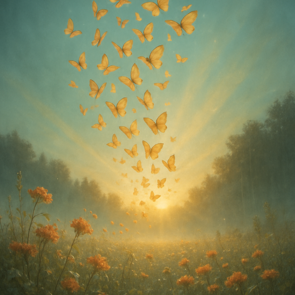 Butterfly Dawn Cascade Paint by diamonds art