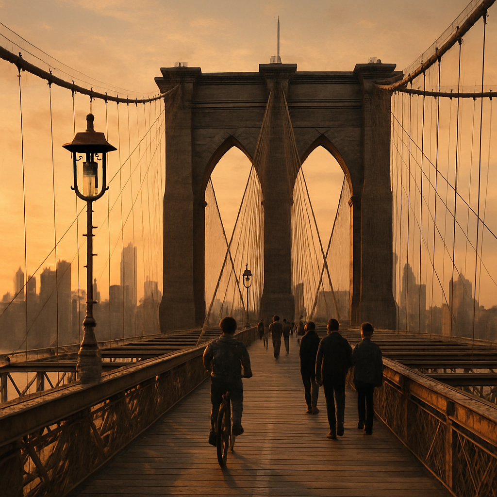 Brooklyn Bridge And Manhattan Skyline - New York, United States Paint by diamonds kits