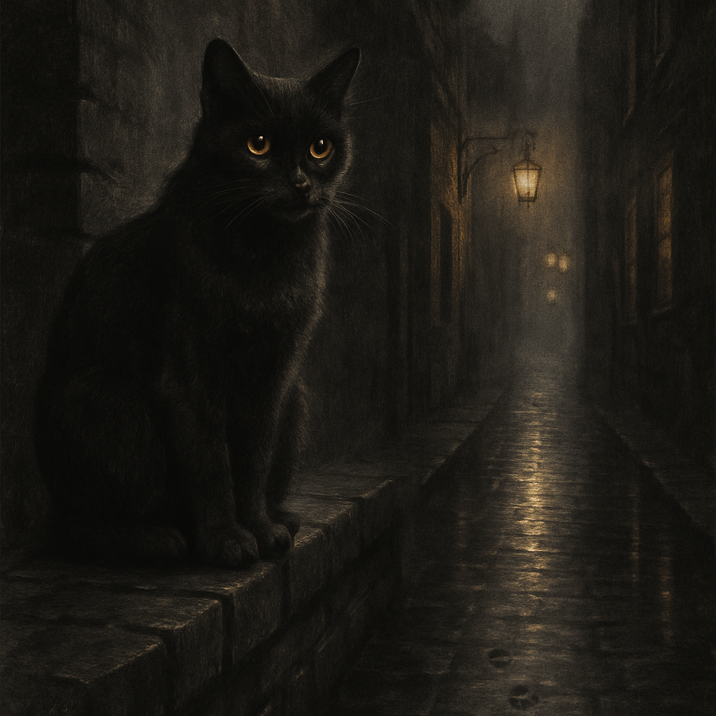 Cat Alley Midnight Watch Paint by diamonds art