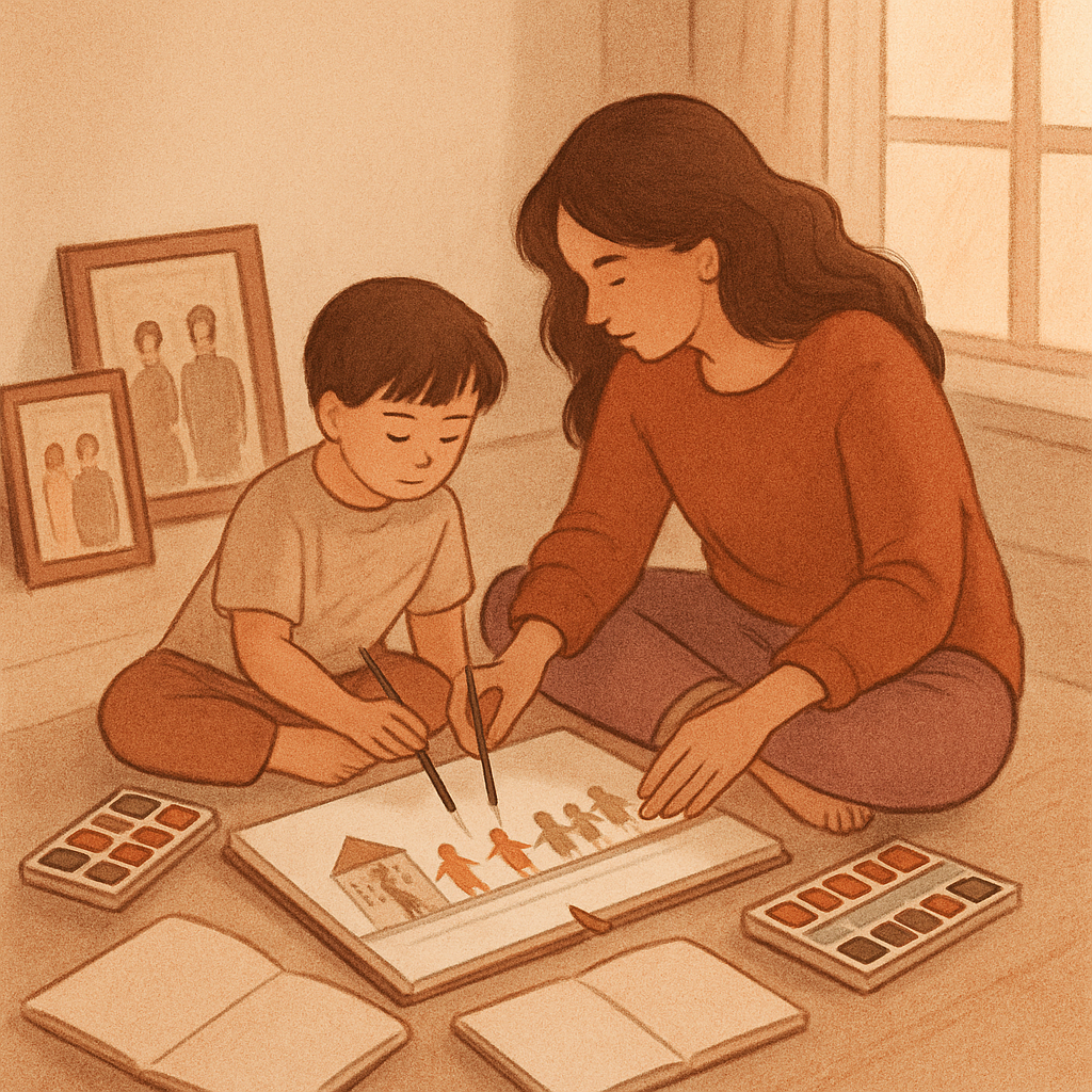 Quiet Canvas Of Shared Stories painting diamond kit