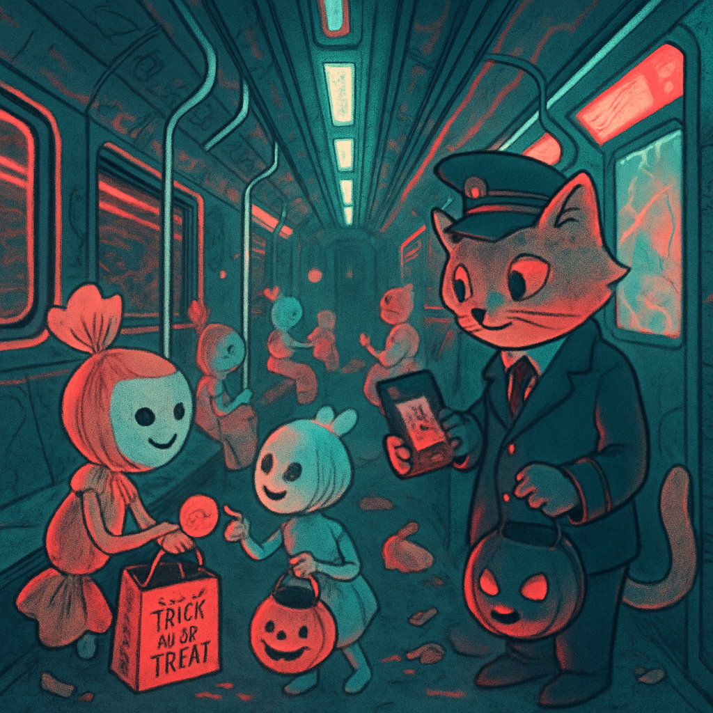 Subway Specters And Candy Commuters diamonded painting kits
