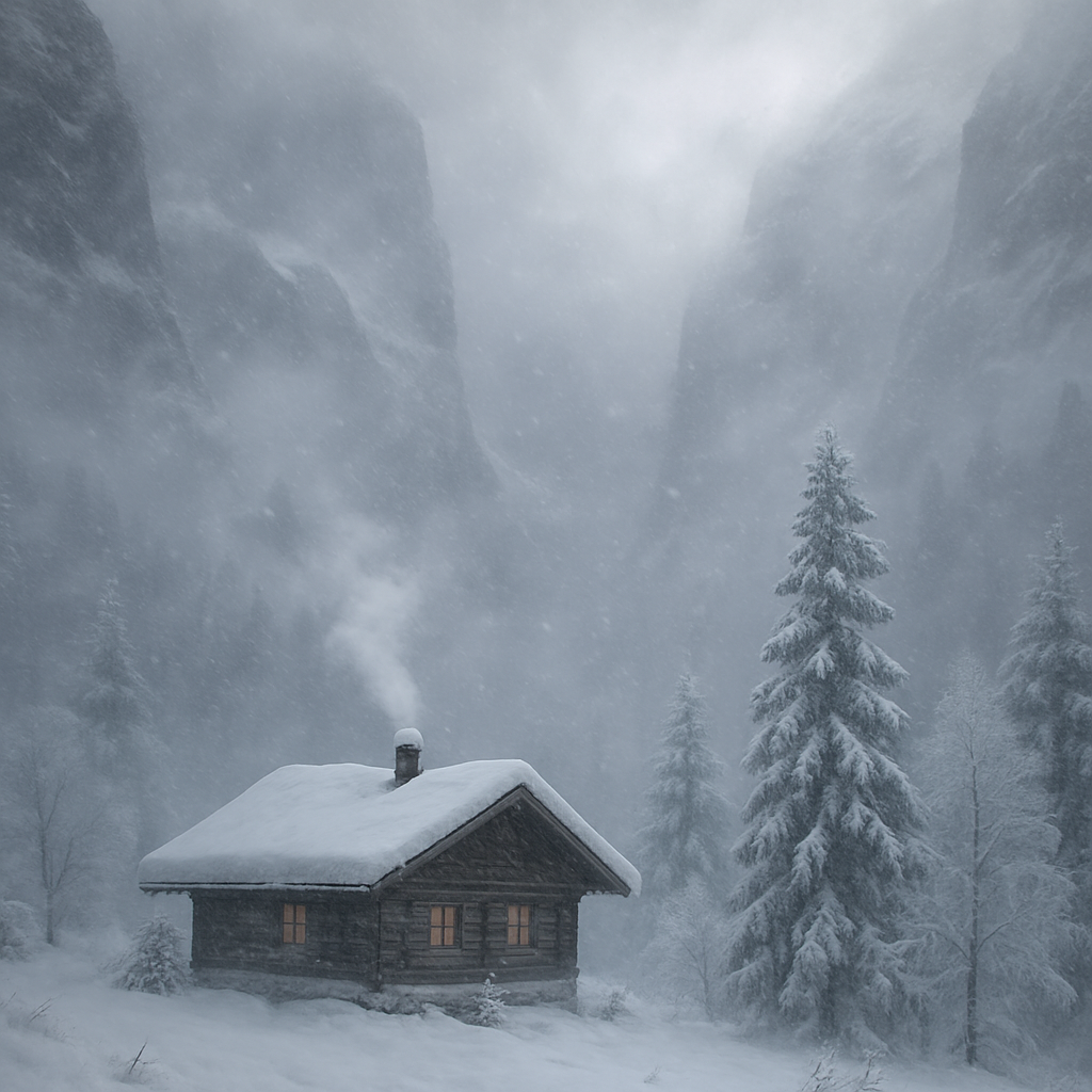 Winter Blizzard Approaches The Swiss Alps Paint by diamonds kits