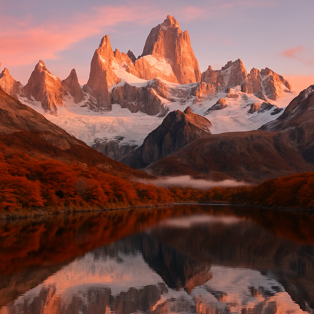 Sunrise Over Patagonia’s Fitz Roy Massif painting diamond kit