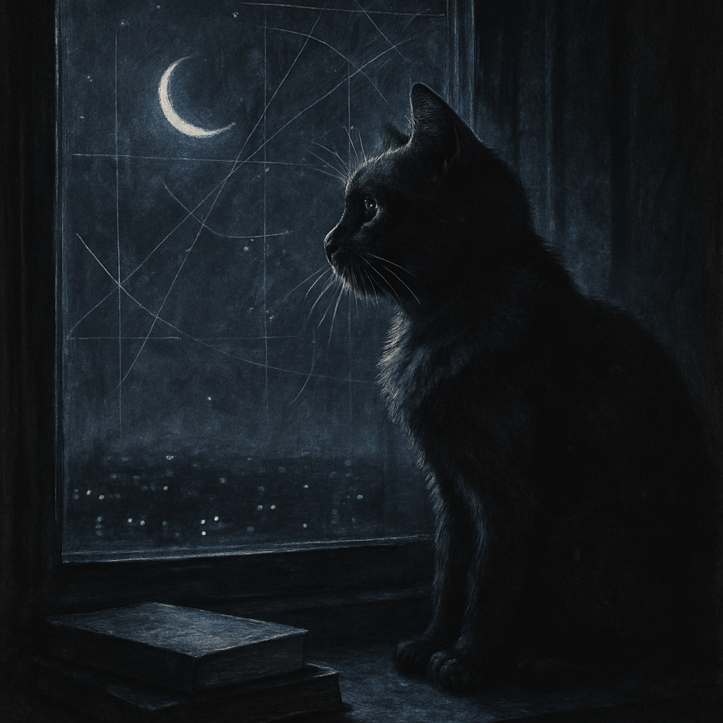 Cat Midnight Constellations Paint by diamonds kits