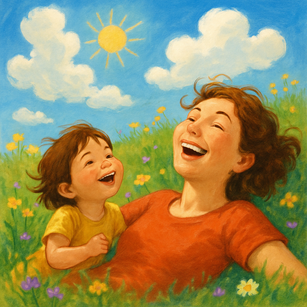 Laughter In The Clouds: Playful Moments Above The Meadow Paint by diamonds kits