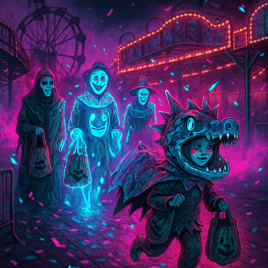 Neon Carnival Of Lost Costumes painting diamond kit