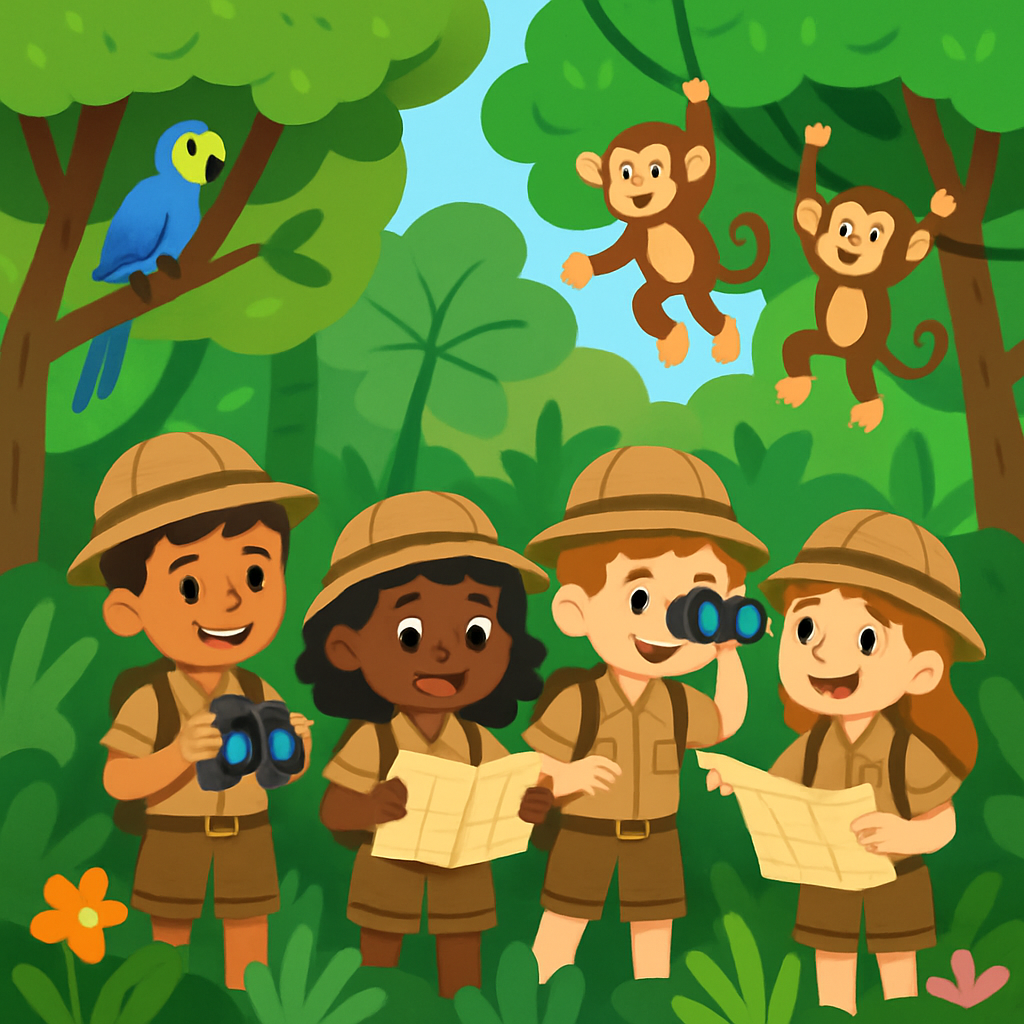 Jungle Explorers paint by color