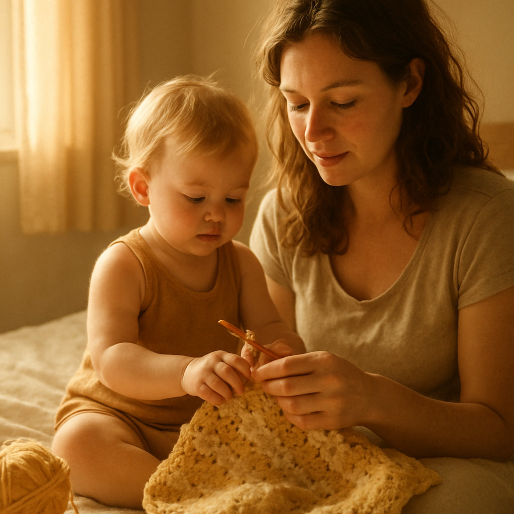 Sunrise Crochet Of Hands A Bond In Warm Light DIY paint by diamonds