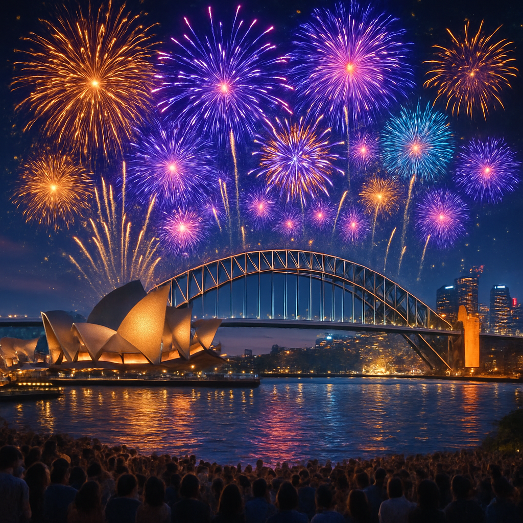 Sydney New Year Eve Fireworks diamond painting