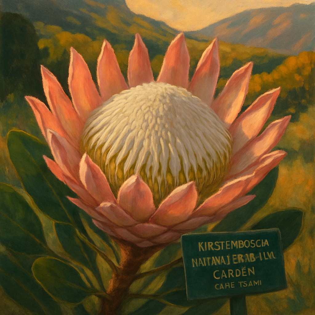 King Protea Blooming At Kirstenbosch Painting by diamonds kit