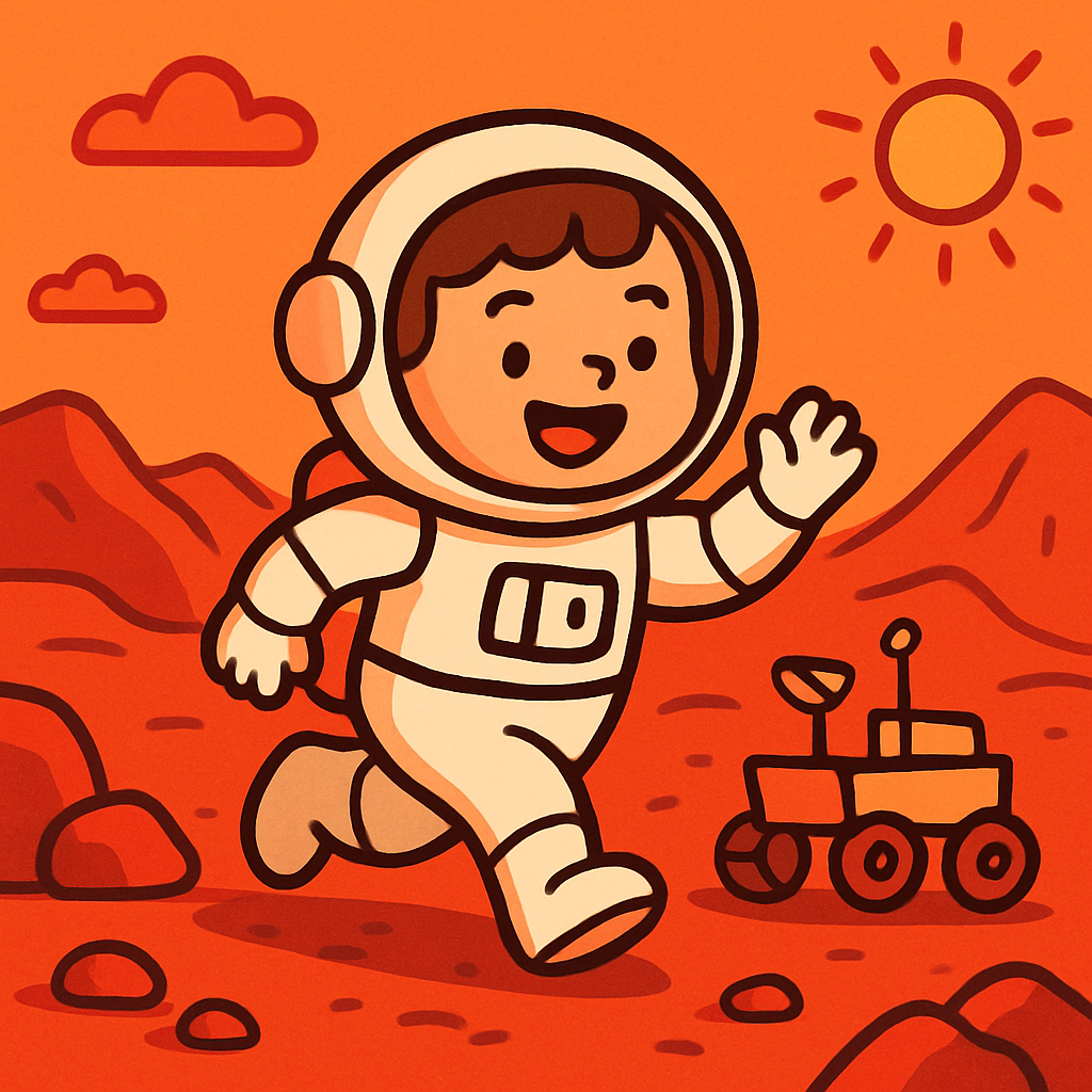 Curious Astronaut On Mars Exploration Painting by diamonds kit