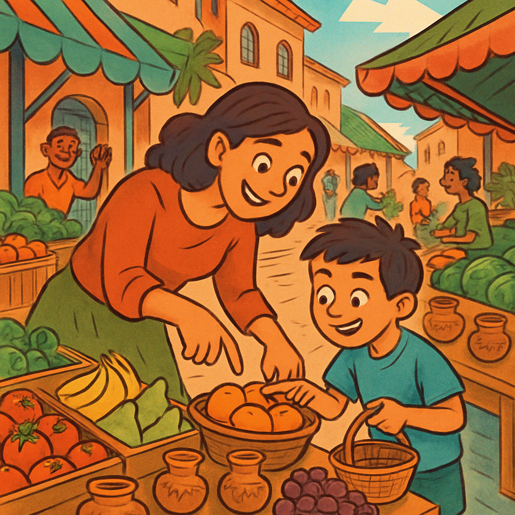 Market Basket Of Firsts A Mother And Son S Discovery Walk painting diamond kit