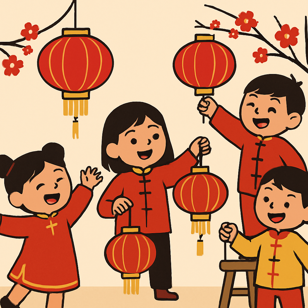 Festive Lanterns At Chinese New Year Paint by diamonds kits