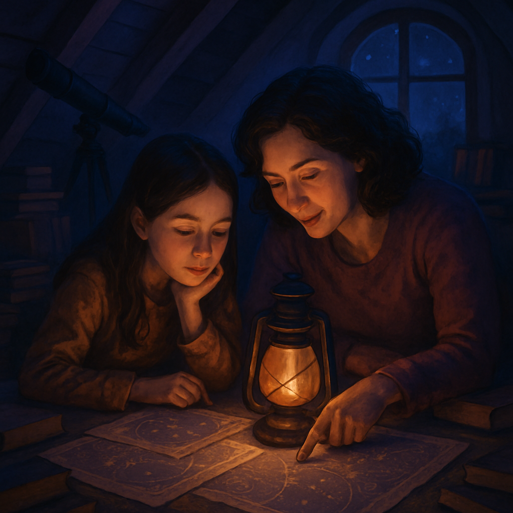 Twilight Storytime Lanterns And Ancient Maps DIY paint by diamonds