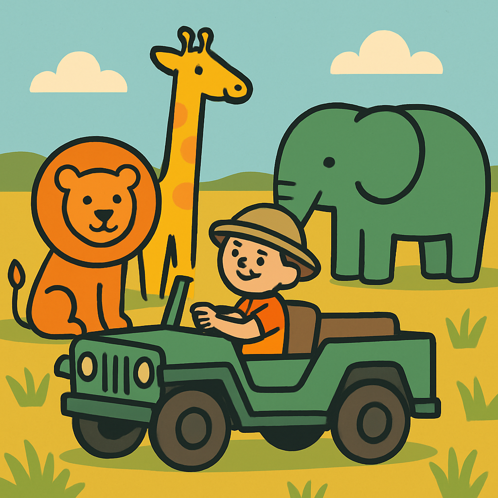 Safari Adventure With Animals Paint by diamonds art