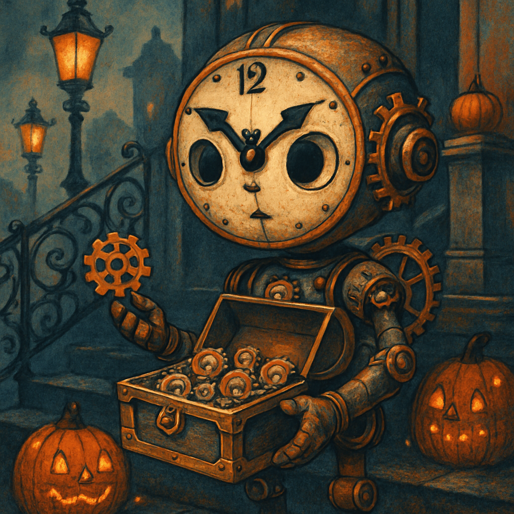Clockwork Trick Or Treat Automaton Paint by diamonds art