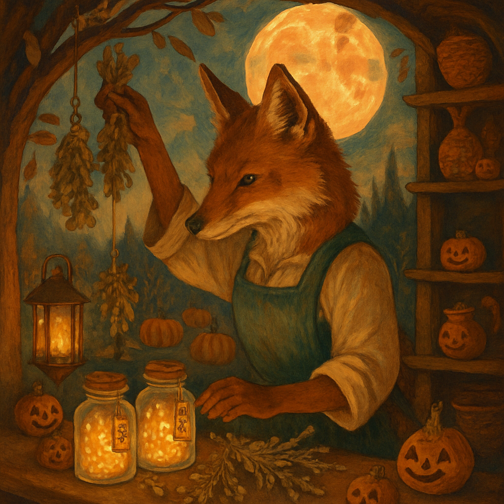 Harvest Moon Apothecary Fox paint by diamonds