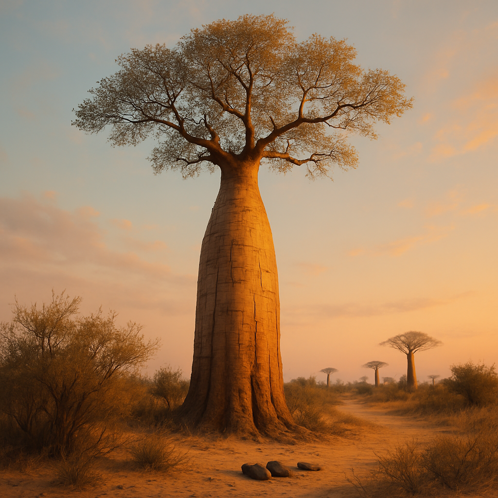 Bottle Tree Baobab diamonded painting kits