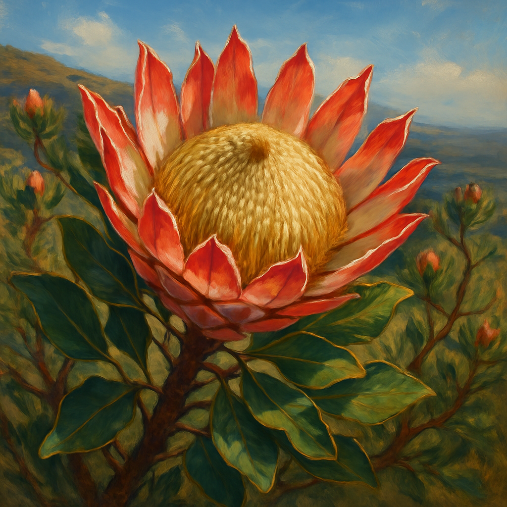 King Protea Bloom Paint by diamonds kits