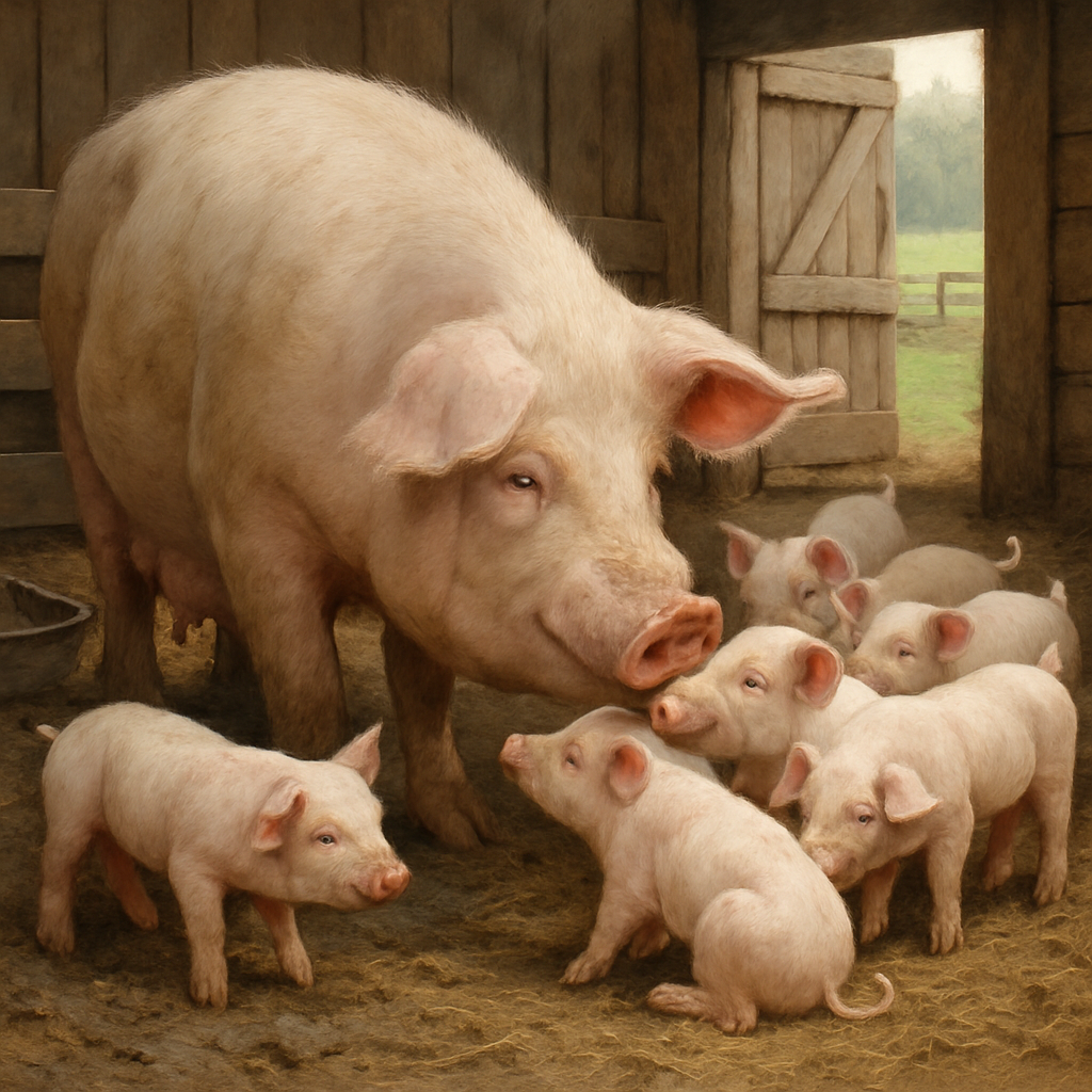 Large White Pig - England Painting by diamonds kit