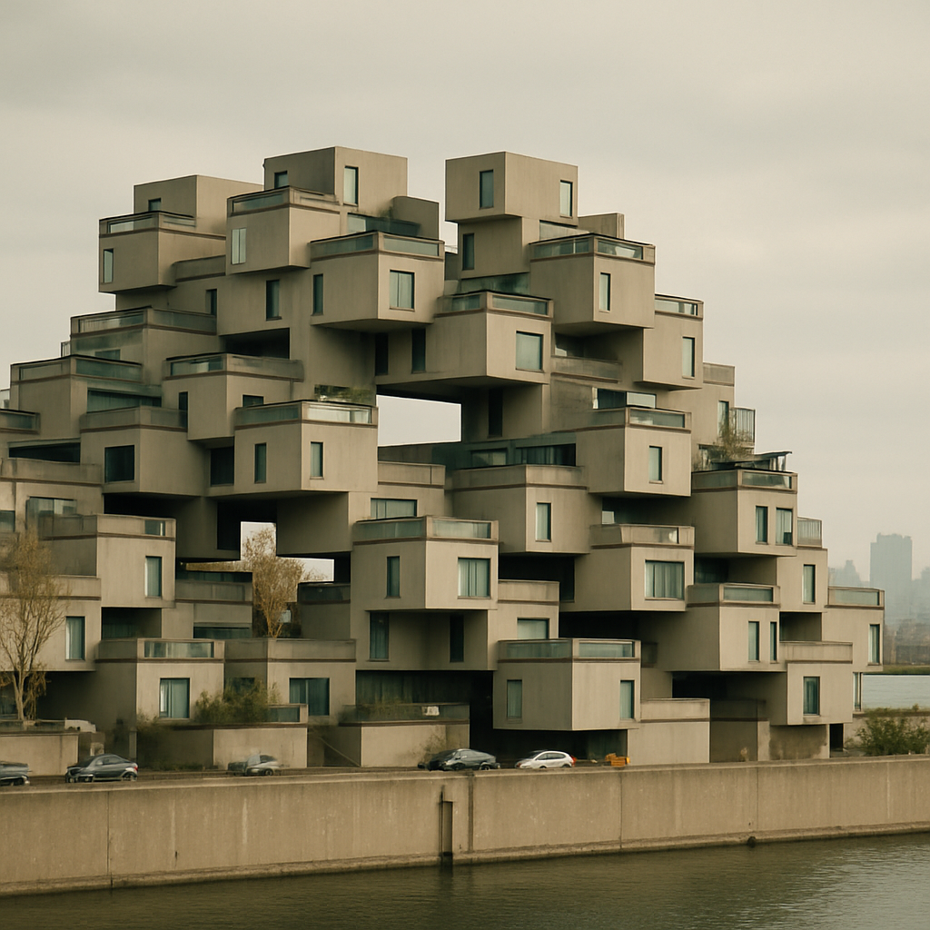 Montreal Habitat 67 Painting by diamonds kit