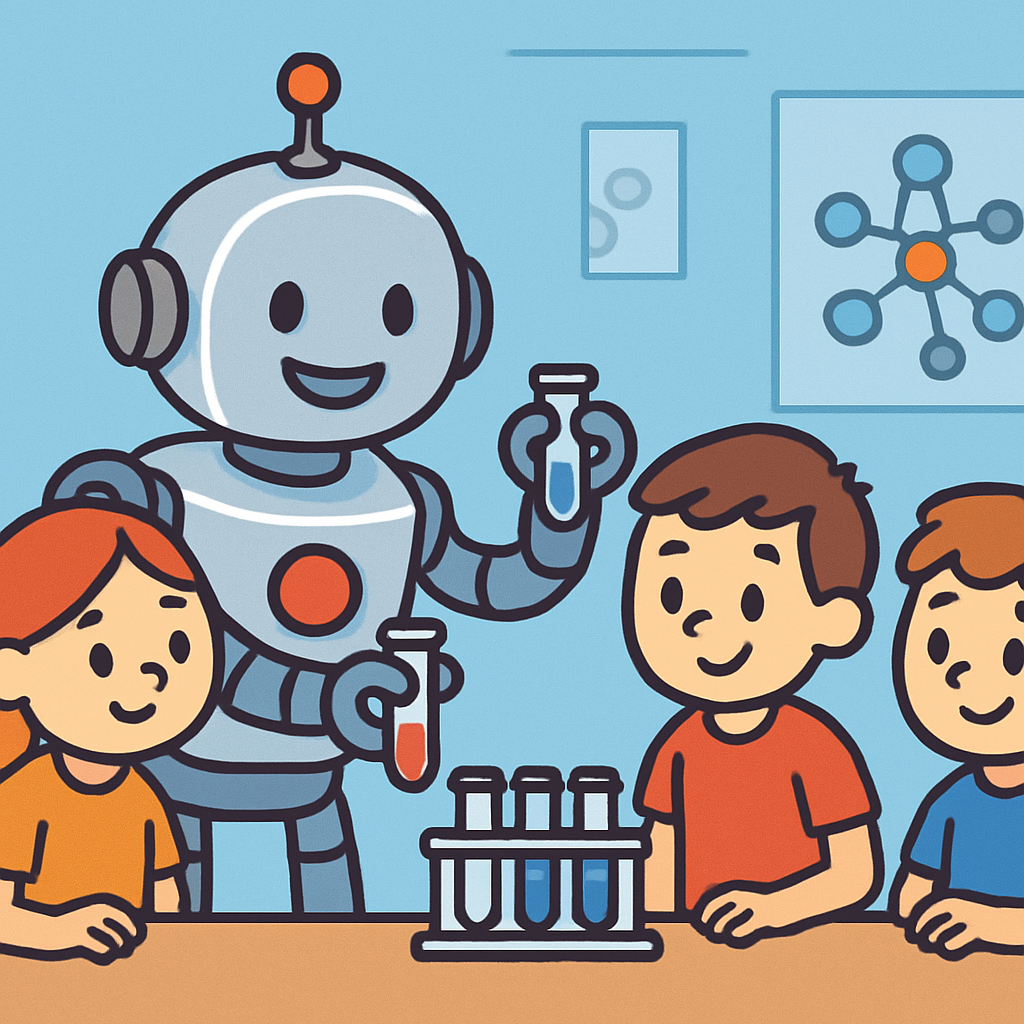 Robot Helper In The Classroom painting diamond kit
