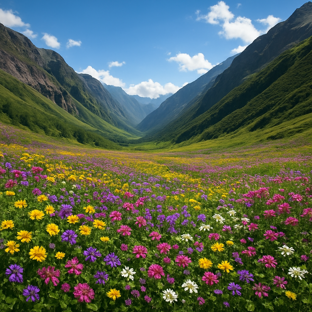 Valley Of The Flowers National Park Paint by diamonds art