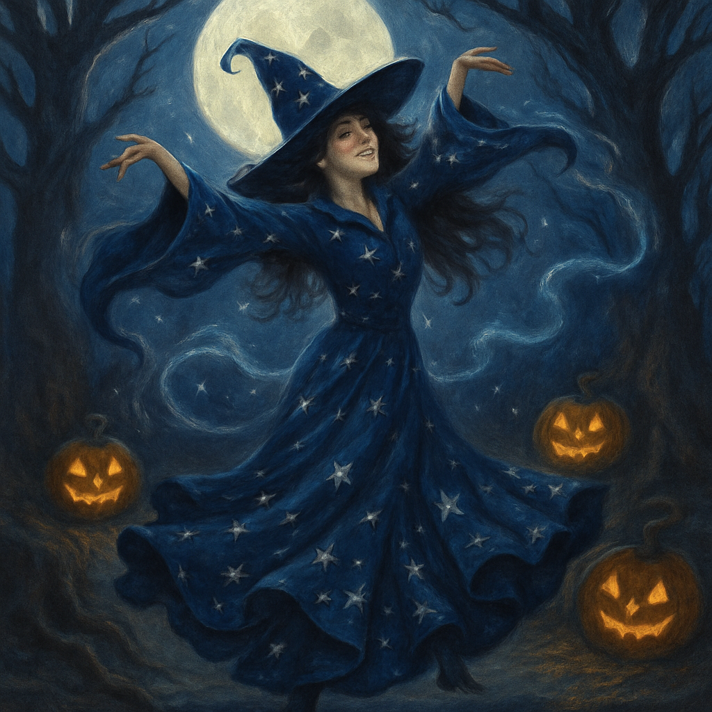 Moonlit Witchcraft Revelry DIY paint by diamonds