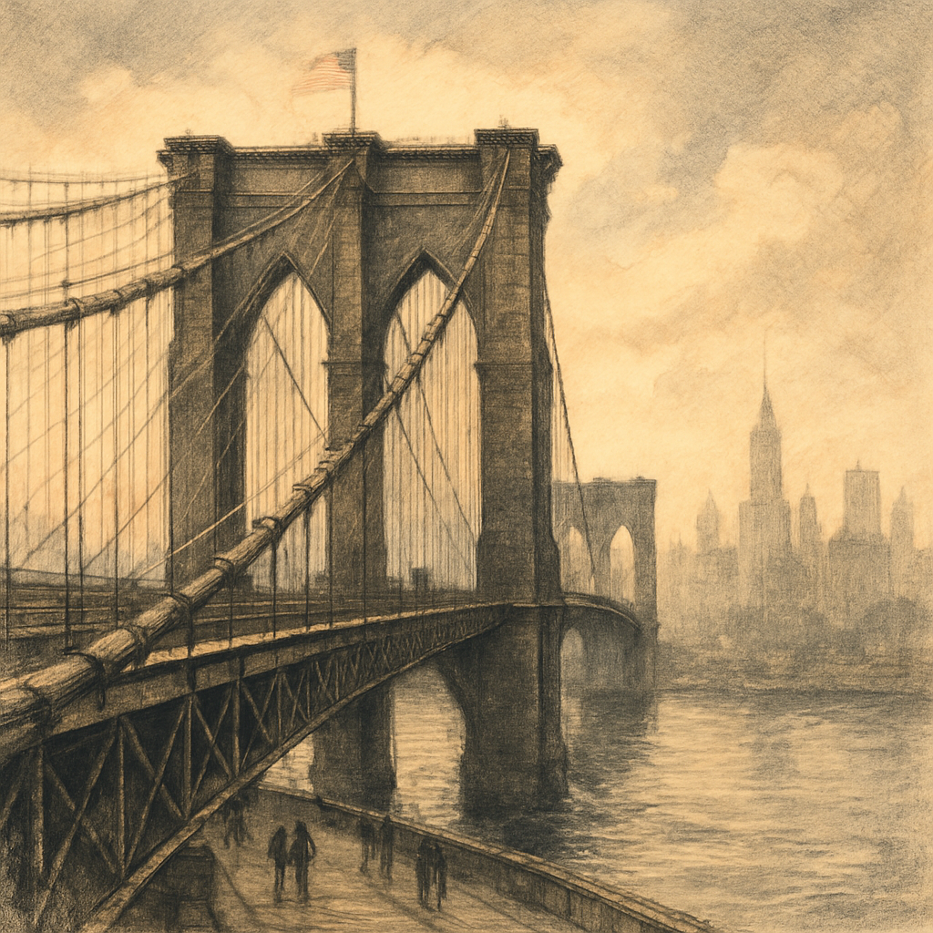 Brooklyn Bridge New York City United States DIY paint by diamonds