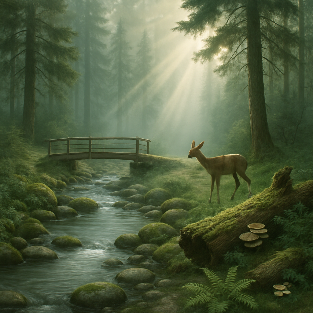 Forest Brook Morning diamond painting