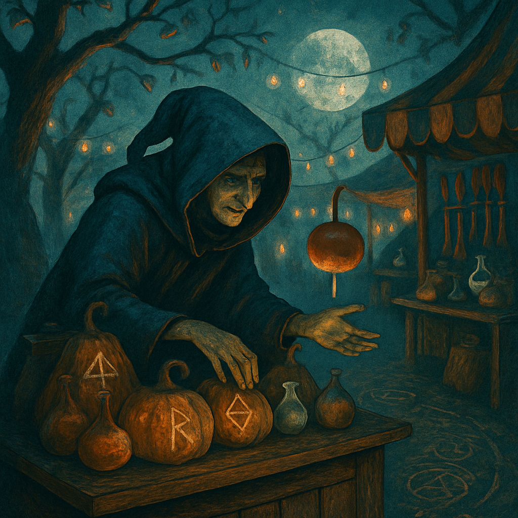 Midnight Orchard Witch Market Painting by diamonds kit