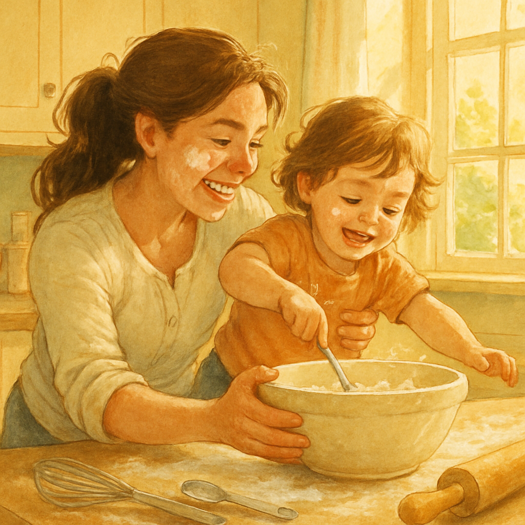 Kitchen Laughter And Flour Kisses Painting by diamonds kit