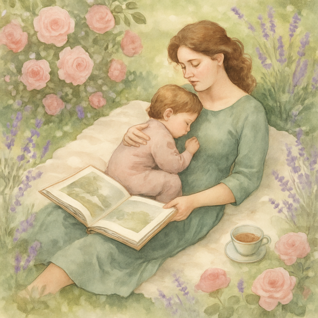 Garden Reading Among Blooming Promises paint by diamonds